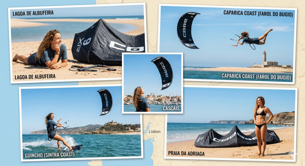 Kitesurfing Lisbon lessons at Lagoa de Albufeira
