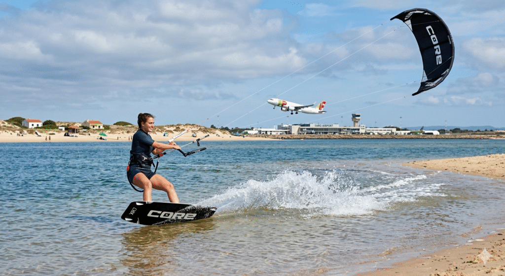 algarve kitesurfing ilha do Faro