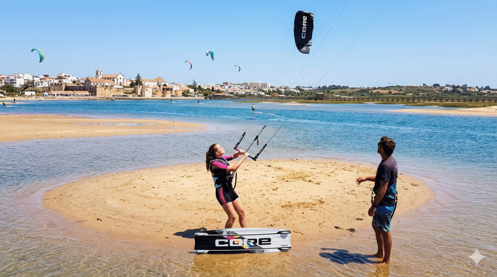 Algarve Kitesurfing, Kitesurfing in Alvor Lagoon Algarve