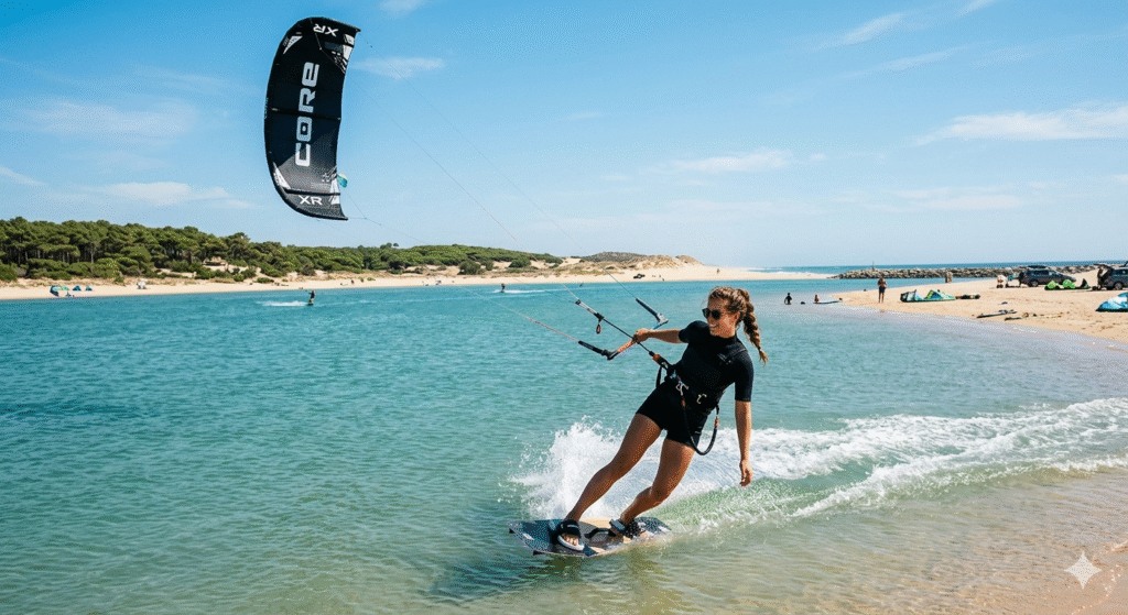 Kitesurfing Lisbon lessons at Lagoa de Albufeira